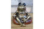Cool Frog with Sunglasses Resin Ornament Funny Smoking Toad Figurine