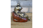 Cool Frog with Sunglasses Resin Ornament Funny Smoking Toad Figurine
