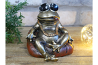 Cool Frog with Sunglasses Resin Ornament Funny Smoking Toad Figurine