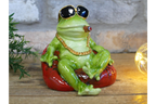 Cool Green Frog with Sunglasses Resin Ornament Smoking Toad Figurine