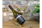 Gold Highland Cow Wine Bottle Holder Funny Drink Glass Stand Ornament