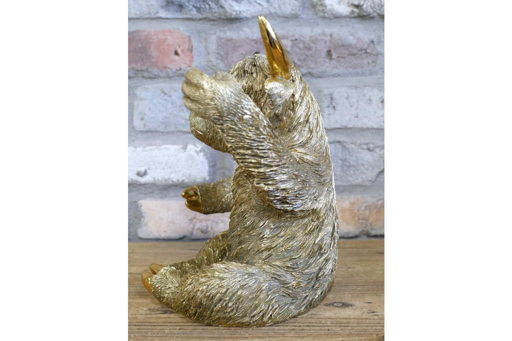 Gold Highland Cow Wine Bottle Holder Funny Drink Glass Stand Ornament