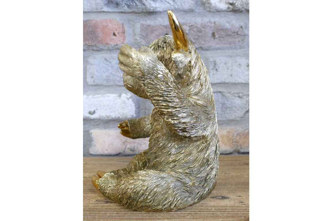 Gold Highland Cow Wine Bottle Holder Funny Drink Glass Stand Ornament