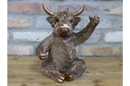 Bronze Highland Cow Wine Bottle Holder Funny Drink Glass Stand Ornament