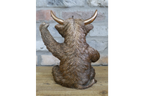 Bronze Highland Cow Wine Bottle Holder Funny Drink Glass Stand Ornament