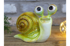 Cute Happy Snail Resin Ornament Funny Large Eyed Garden Slug Figurine