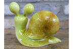 Cute Happy Snail Resin Ornament Funny Large Eyed Garden Slug Figurine