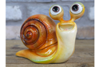 Cute Happy Snail Resin Ornament Funny Orange Garden Slug Figurine