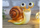 Cute Happy Snail Resin Ornament Funny Orange Garden Slug Figurine