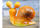 Cute Happy Snail Resin Ornament Funny Orange Garden Slug Figurine