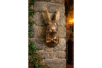 Gold Hare Wall Mount Monocle Bow Tie Rabbit Head Sculpture
