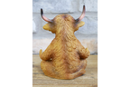 Meditating Highland Cow Ornament Zen Yoga Calf Resin Figurine