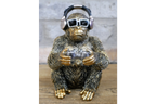 Gamer Monkey Resin Ornament Funny Chimp Video Game Controller Figurine