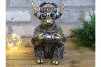 Gamer Highland Cow Resin Ornament Funny Gaming Calf Controller Figurine