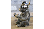 Gamer Highland Cow Resin Ornament Funny Gaming Calf Controller Figurine