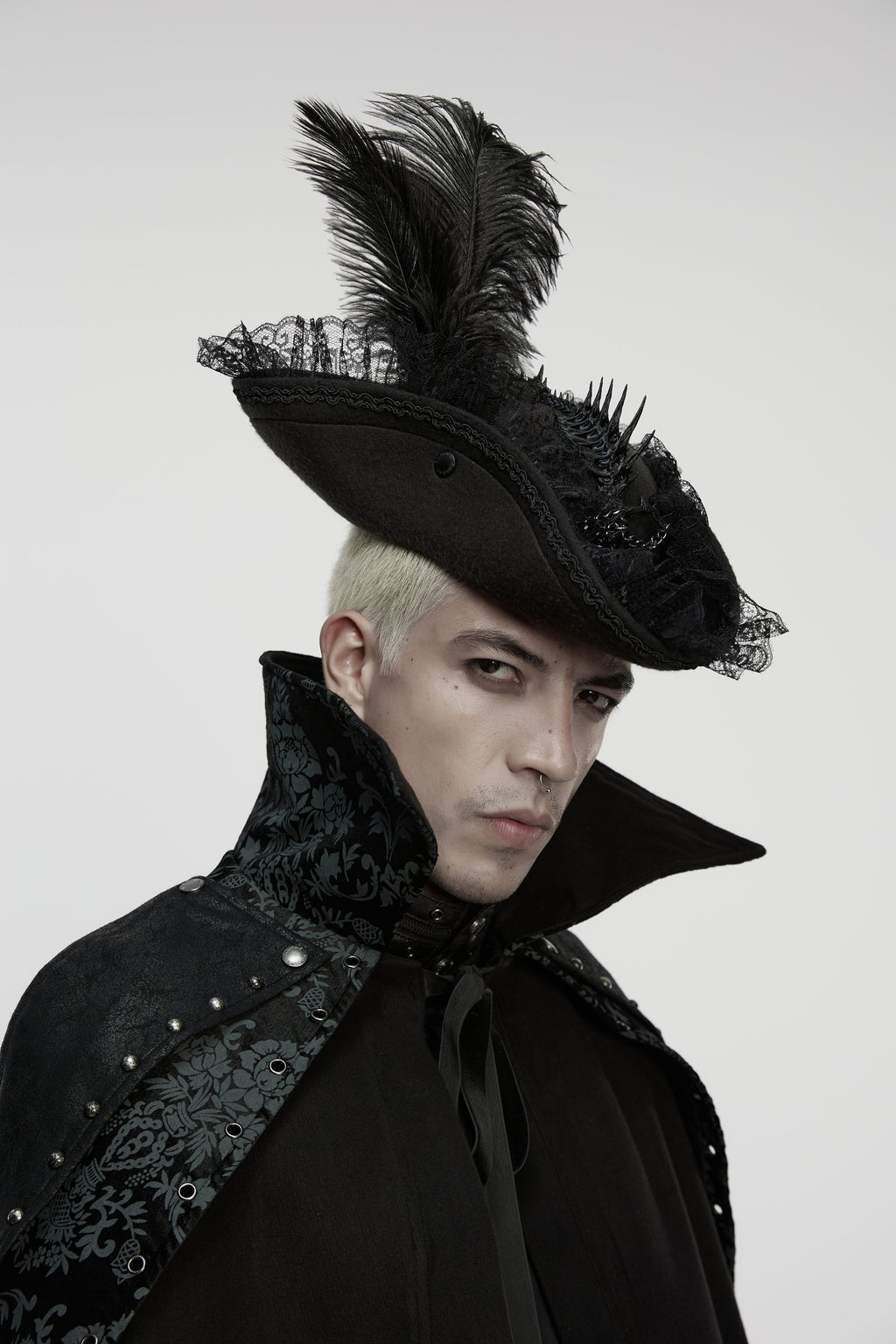 Punk Rave Goth Imprisoned Beast Bone Pirate Hat