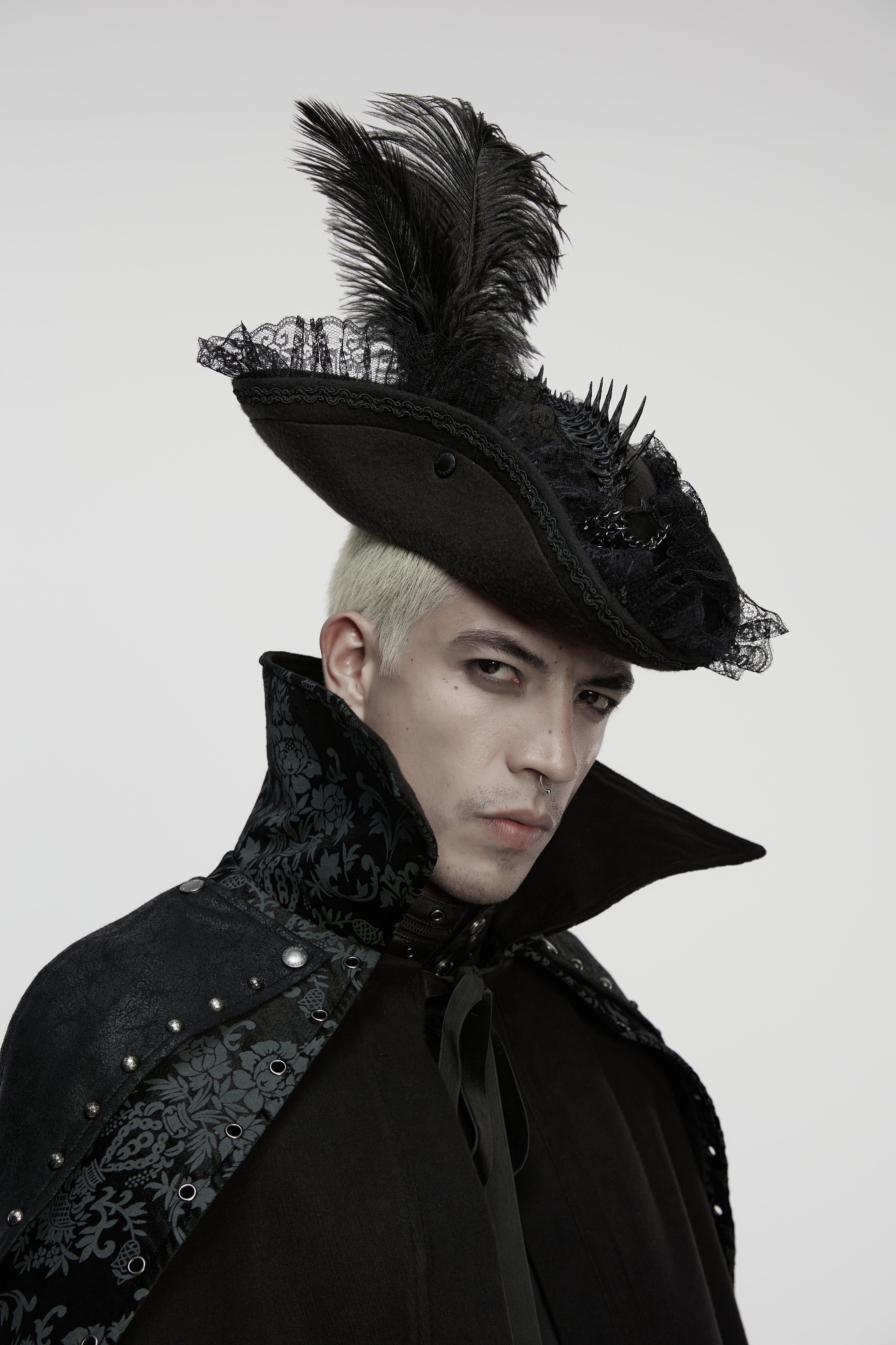Punk Rave Goth Imprisoned Beast Bone Pirate Hat