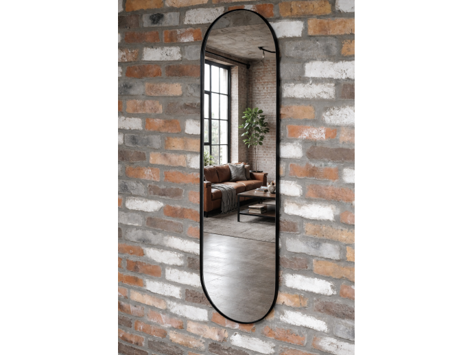 Black Oval Mirror - Small