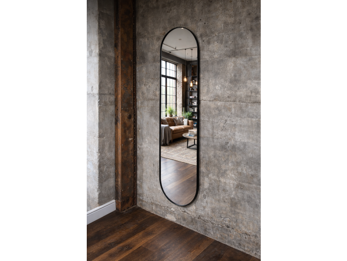 Black Oval Mirror - Large