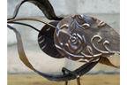 Metal Bird Sculpture - Rustic Copper Garden Ornament & Home Decor