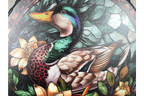 Mallard Duck Stained Glass Suncatcher Hanging Window Panel Ornament