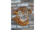 Rustic Metal Highland Cow Wall Art - Laser Cut Garden & Home Decor