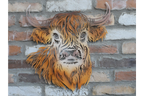 Rustic Metal Highland Cow Wall Art - Laser Cut Garden & Home Decor