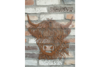 Rustic Metal Highland Cow Wall Art - Laser Cut Garden & Home Decor