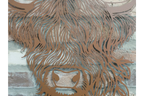 Rustic Metal Highland Cow Wall Art - Laser Cut Garden & Home Decor