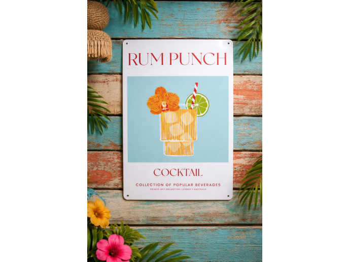 Rum Punch - Tin Sign