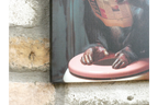 Chimpanzee with Glasses Canvas Print - Funny Bathroom Monkey Wall Art