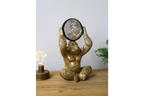 Gold Gorilla Vanity Mirror Figurine - Quirky Resin Monkey Desk Decor