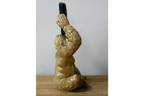 Gold Gorilla Vanity Mirror Figurine - Quirky Resin Monkey Desk Decor