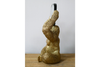 Gold Gorilla Vanity Mirror Figurine - Quirky Resin Monkey Desk Decor