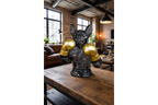 Gold Boxing French Bulldog Bust - Quirky Smoke Resin Frenchie Dog Statue