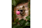 Gold French Bulldog Bubblegum Wall Decor - Pink Bubble Resin Dog Art