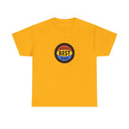 World's Best Dad Basketball Printed T-Shirt 100% Cotton Novelty Dad Tee Birthday Father's Day Gift Gold