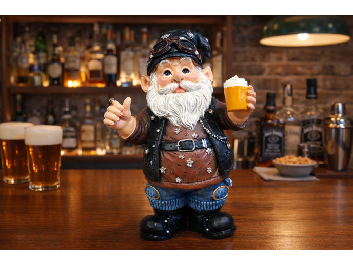 Gnome Drinking Beer
