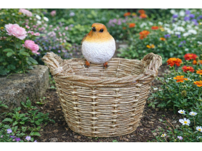 Robin On A Basket