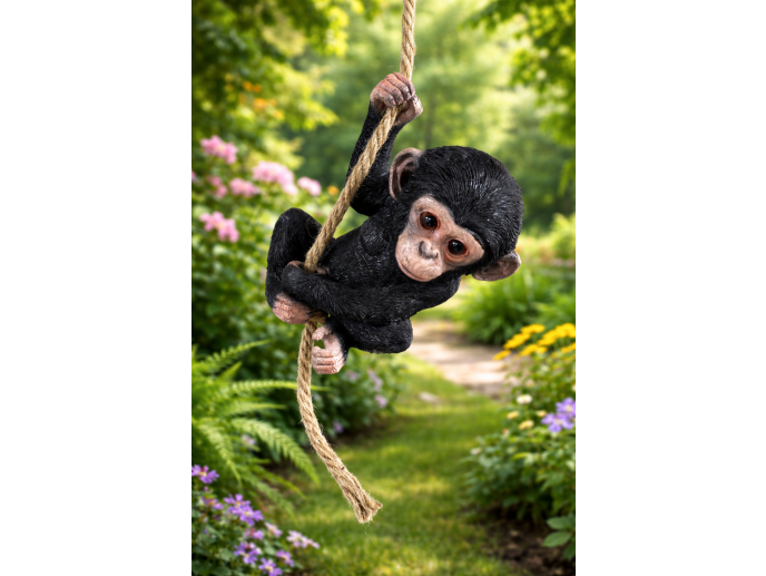 Baby Monkey On A Rope