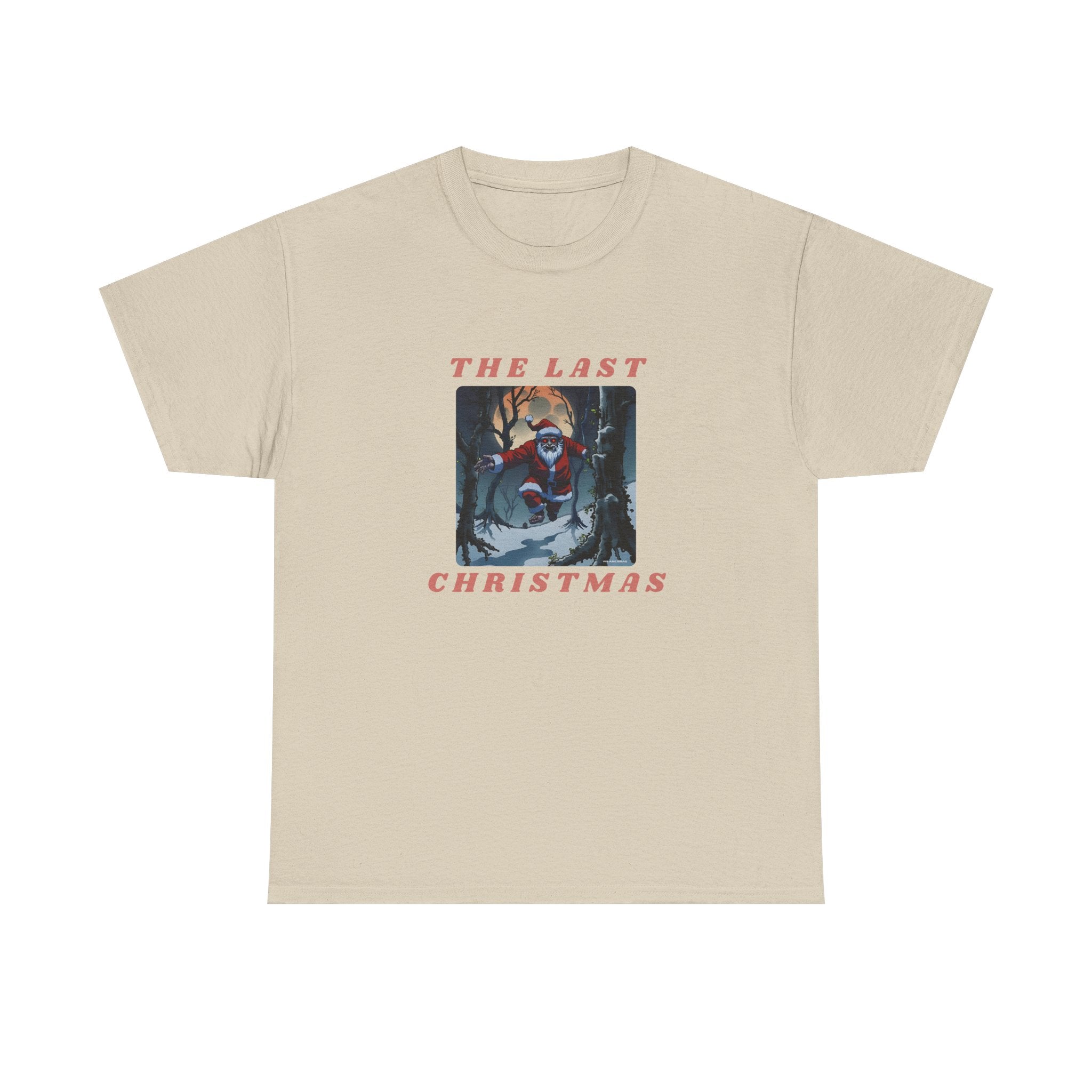The Last Christmas Printed T-Shirt 100% Cotton Novelty Zombie Santa Xmas Tee Gift Sand