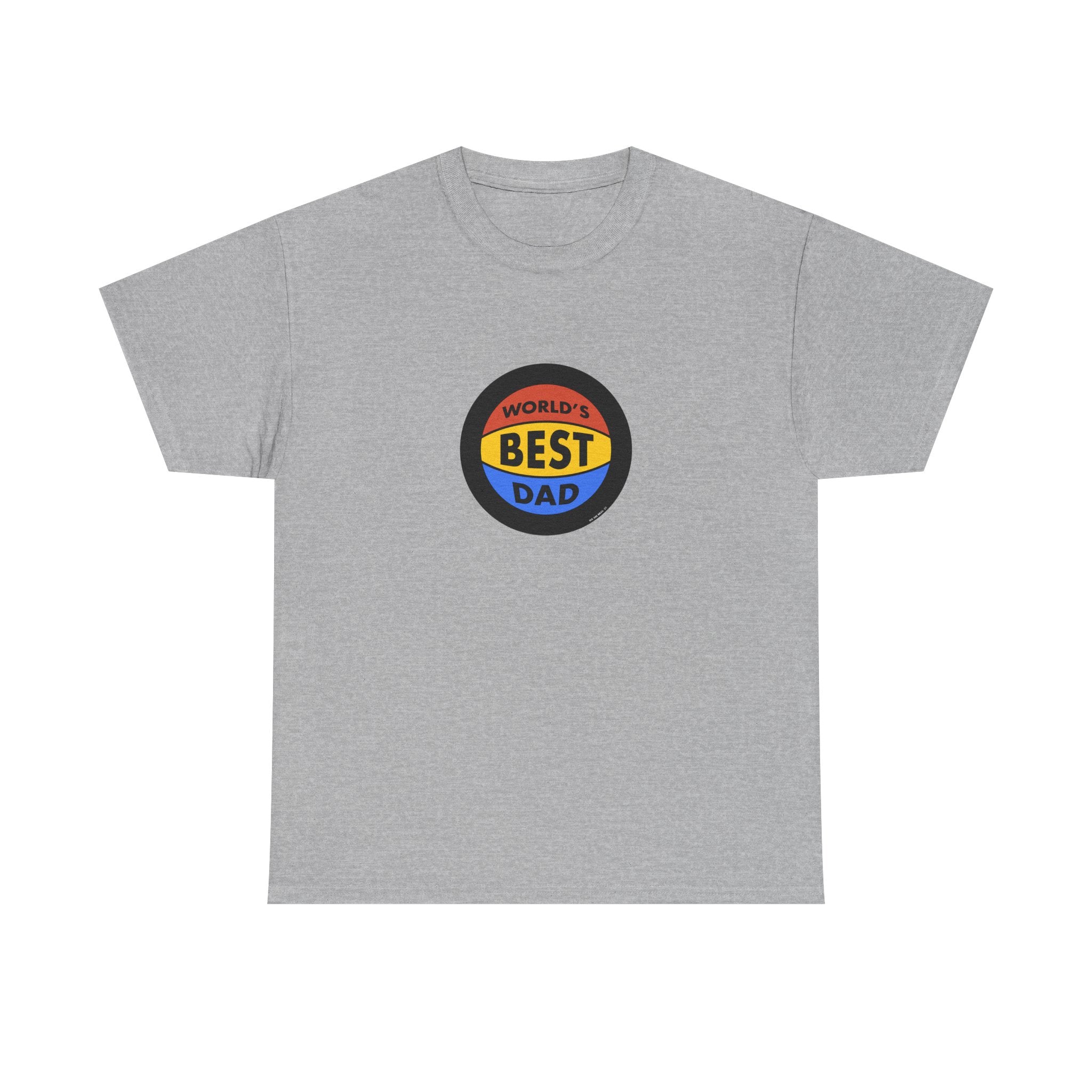 World's Best Dad Basketball Printed T-Shirt 100% Cotton Novelty Dad Tee Birthday Father's Day Gift Sport Grey