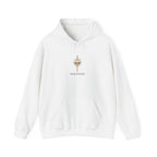 Haunted Skull & Dagger Printed Hoodie Unisex Hooded Sweatshirt Creepy Halloween Clothing Goth Gift White