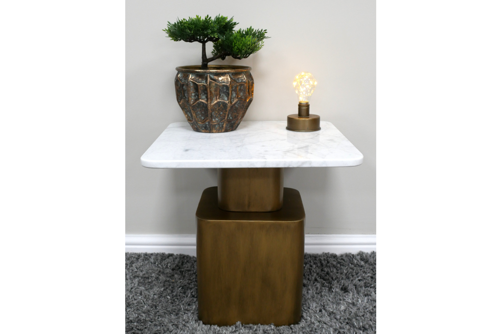 Side Table With Marble Top