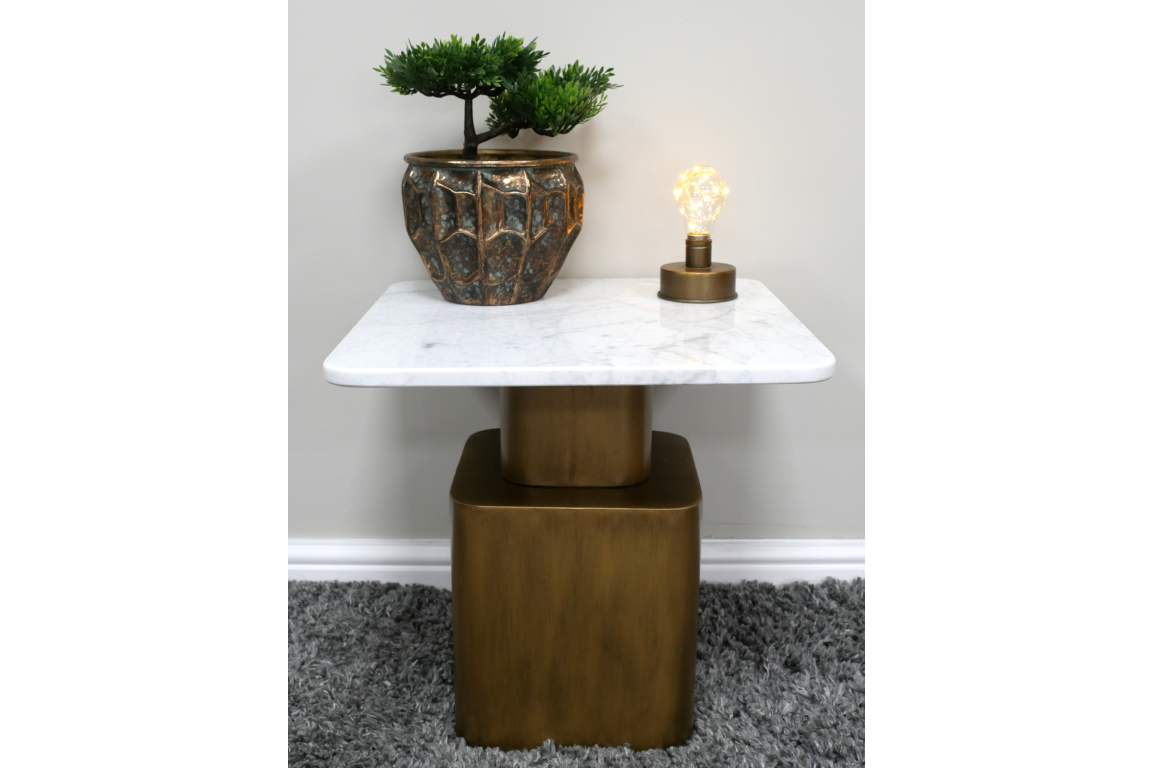 Side Table With Marble Top