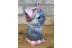 Cute French Bulldog Ceramic Vase Artificial Flower Pot Frenchie Gift