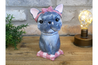 Cute French Bulldog Ceramic Vase Artificial Flower Pot Frenchie Gift