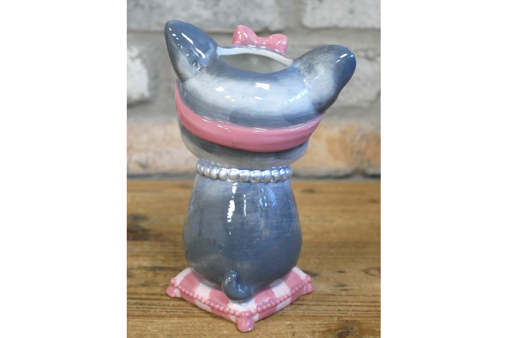 Cute French Bulldog Ceramic Vase Artificial Flower Pot Frenchie Gift