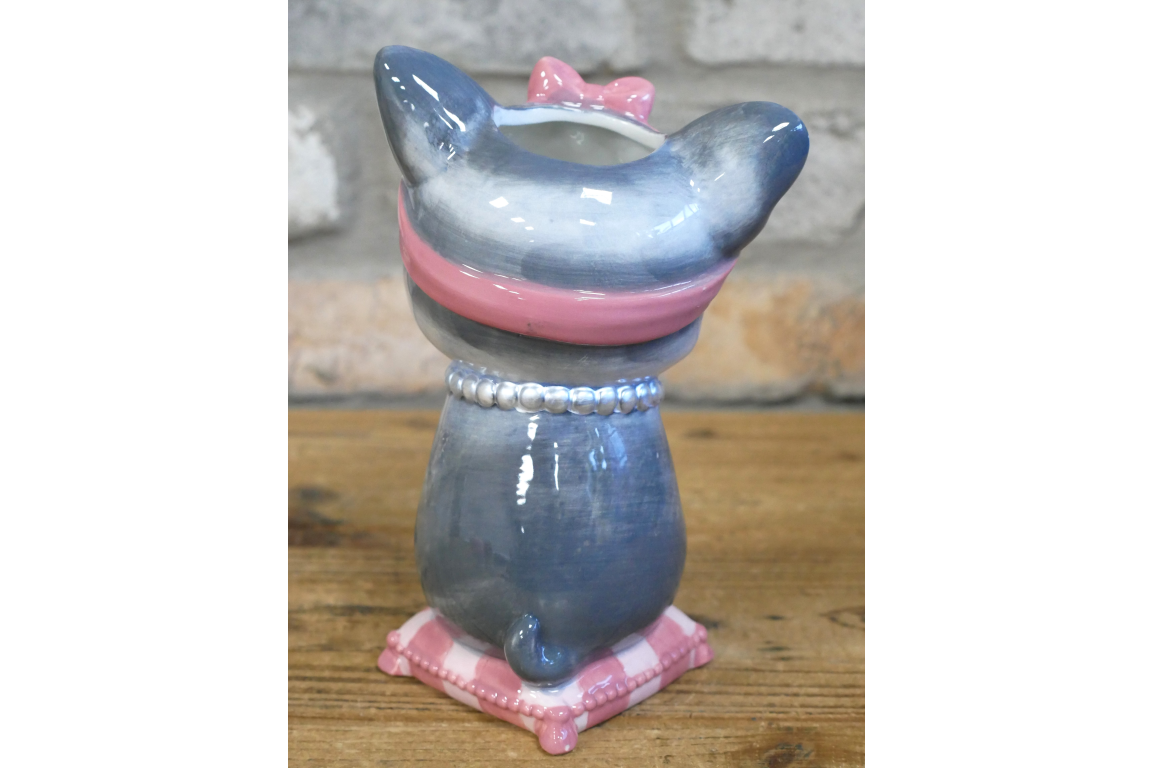 Cute French Bulldog Ceramic Vase Artificial Flower Pot Frenchie Gift