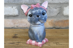 Cute French Bulldog Ceramic Vase Artificial Flower Pot Frenchie Gift